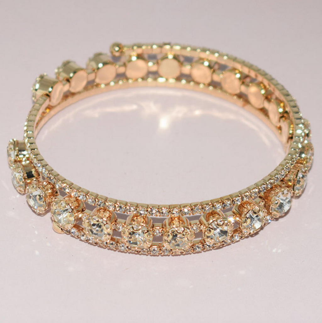 Sparkly Full-Stone Crystal Bangle Bracelet