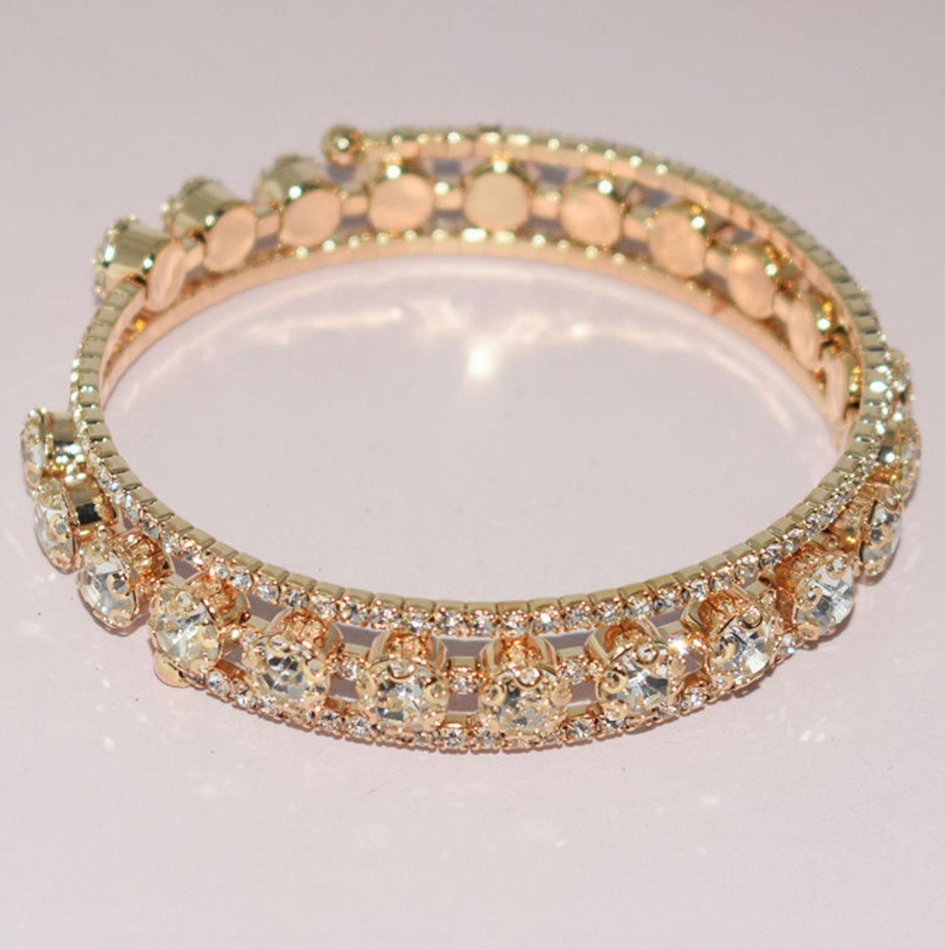 Sparkly Full-Stone Crystal Bangle Bracelet