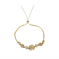 Elegant Gold-Plated Flower Bracelet for Women