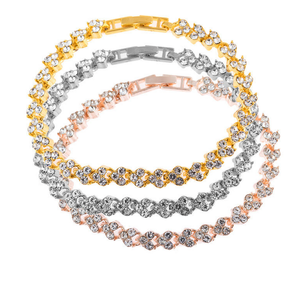 Simple Crystal Gemstone Zircon Bracelet for Women