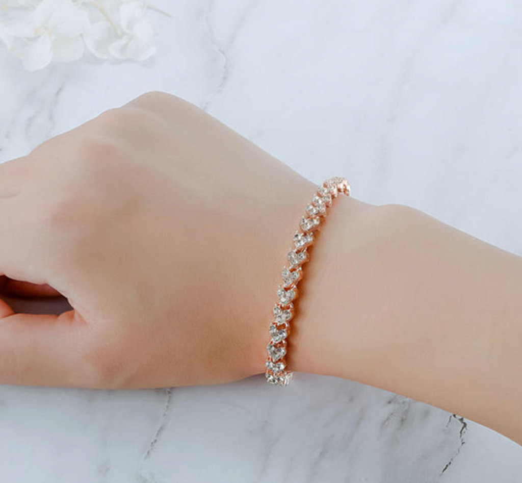 Simple Crystal Gemstone Zircon Bracelet for Women
