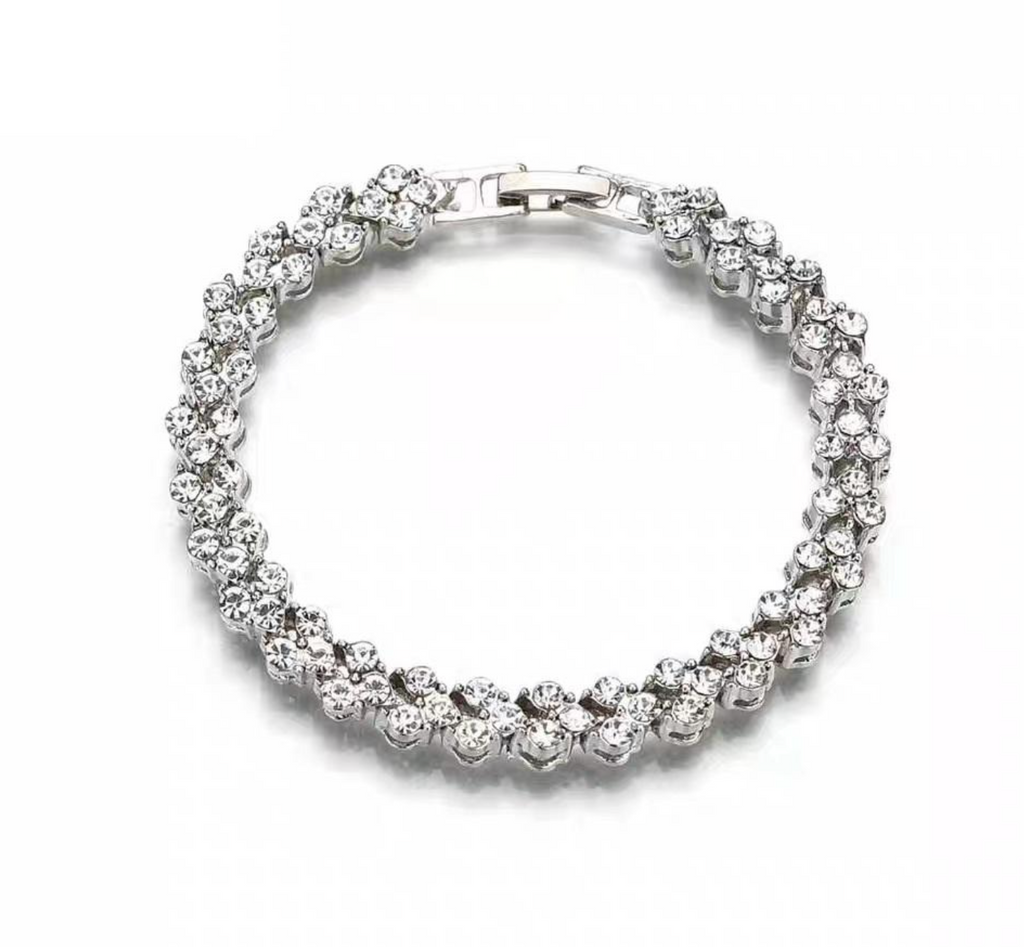 Simple Crystal Gemstone Zircon Bracelet for Women