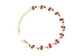 Gold-Plated Cherry Charm Bracelet