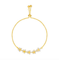Elegant Zircon Petal Bracelet for Women