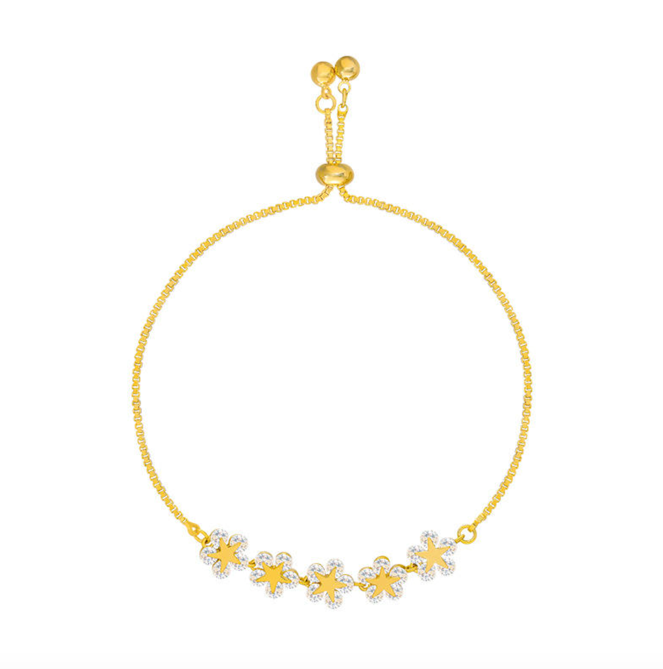 Elegant Zircon Petal Bracelet for Women