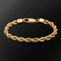 18K Gold-Plated Twist Rope Chain Bracelet