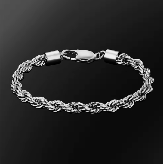 18K Gold-Plated Twist Rope Chain Bracelet