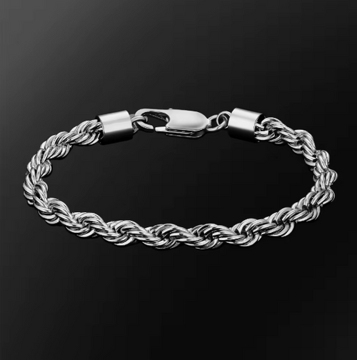 18K Gold-Plated Twist Rope Chain Bracelet