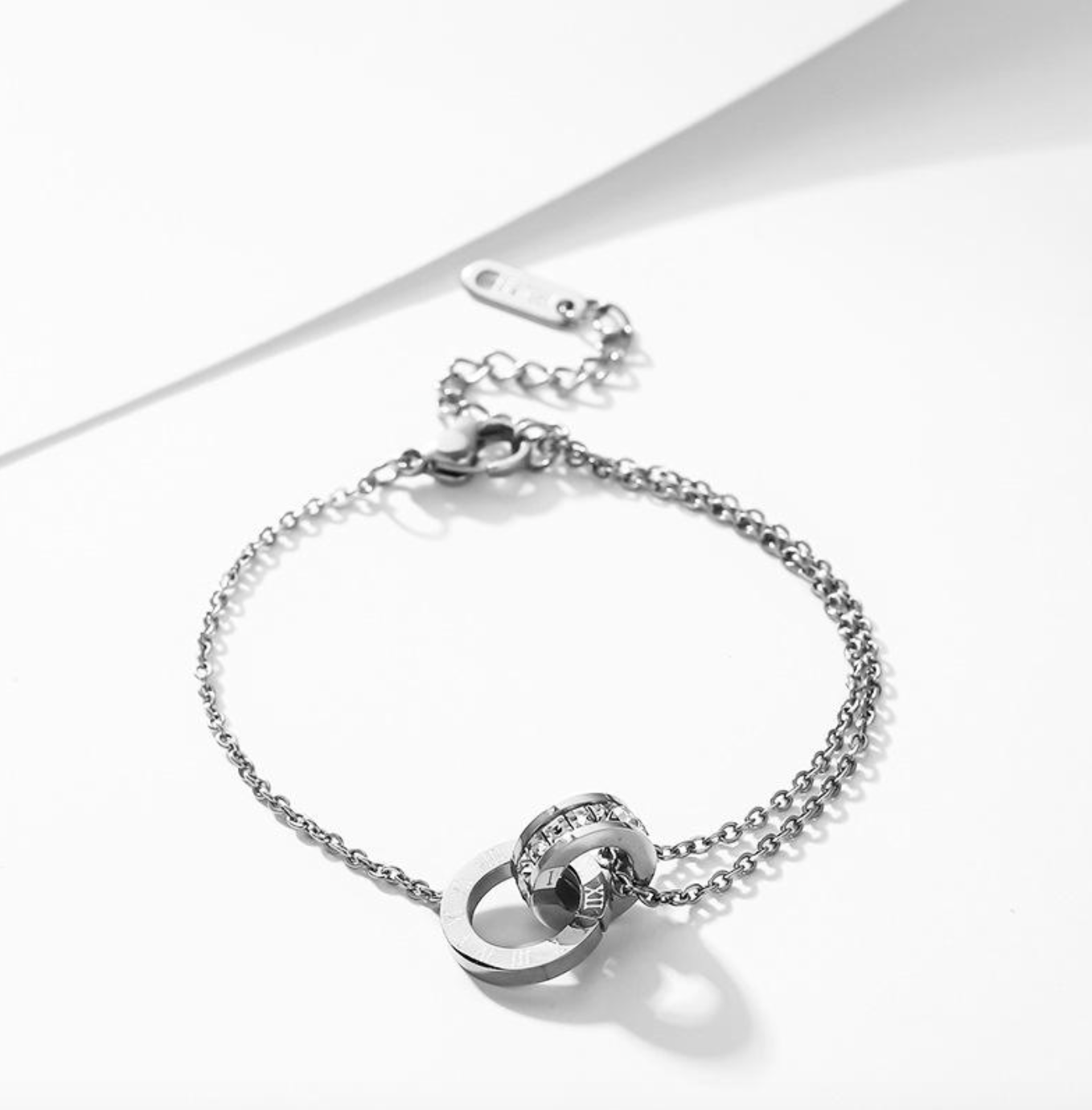 Titanium Steel Roman Numeral Circle Bracelet
