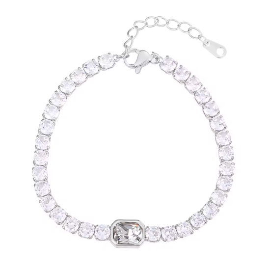 Korean Fashion Multicolor Zircon Tennis Bracelet