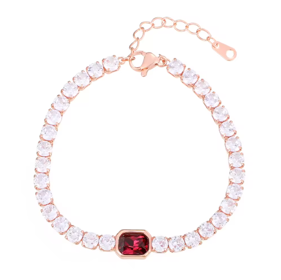 Korean Fashion Multicolor Zircon Tennis Bracelet