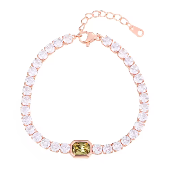 Korean Fashion Multicolor Zircon Tennis Bracelet