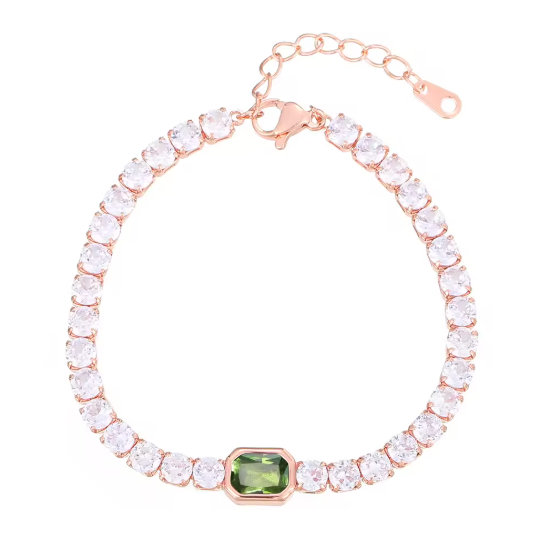 Korean Fashion Multicolor Zircon Tennis Bracelet